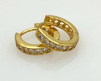 Moissanite Hoop Earrings