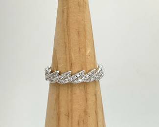 Moissanite "Feather" Ring