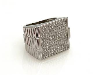 Moissanite Men's Cocktail Ring
