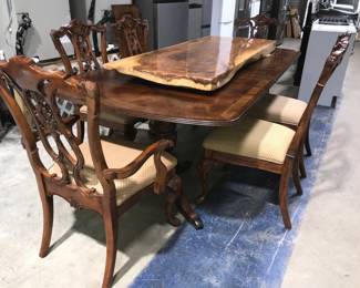 MAHOGANY TABLE AND CHAIRS