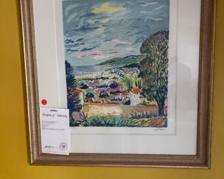 Framed Colorful Landscape Art