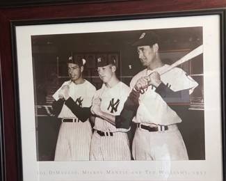 Framed Baseball Players Photo