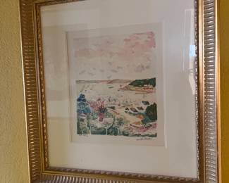 Framed Garden Scene Art