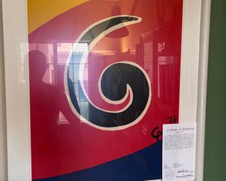 Framed Number Six Art