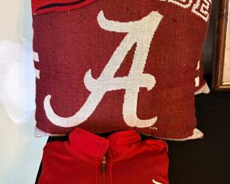 Alabama football zip-up & decor pillows