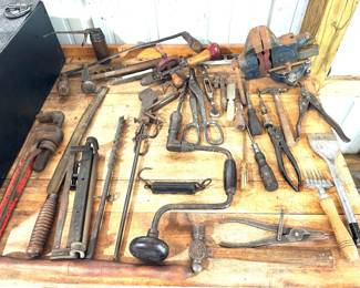 Assortment of vintage hand tools