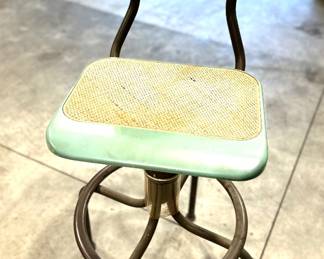 Vintage metal swivel stool