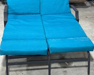 Double outdoor chaise lounge