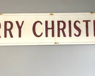 Large Christmas metal sign