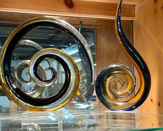 Pair of Vintage Murano Glass Sculptures 