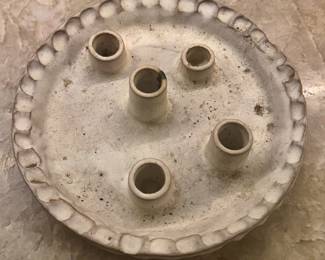 1970s 5 pipe candle plate MCCARTY