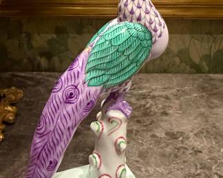 Herend purple fishnet peacock