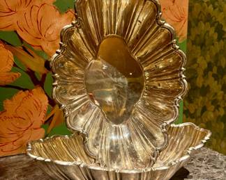 Large Sterling footed vegetable bowls