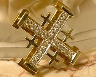 Large diamond Jerusalem cross