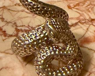 Massive 925 serpent ring 1970s