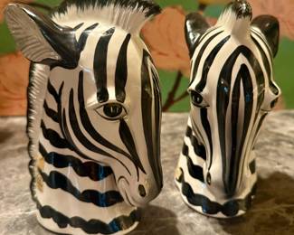 1960s Italian zebra heads