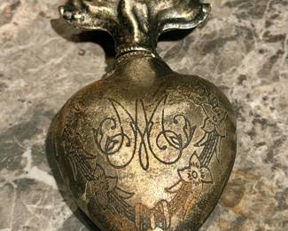 Antique French Sacred Heart EX VOTO Rare Beautiful Reliquary Sterling 1800’s