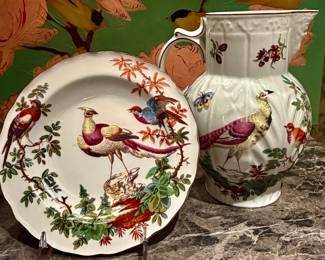 Signed Mottaheddeh sandwich plates and water pitcher 8 plates