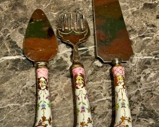 1930s French porcelain cheese set