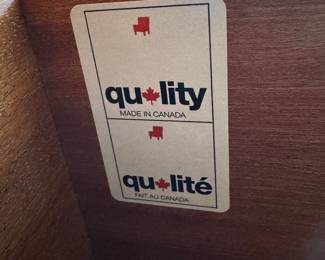 Quality Mid Century Dresser, Made in Canada