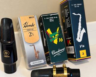 Tenor saxophone accessory lot