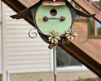 Beautiful metal bird house