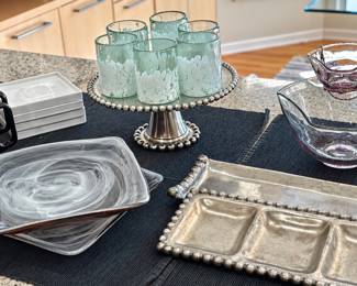 West Elm drinking glasses, other kitchen items