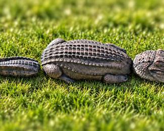 Large floating alligator decoy