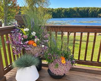 Beautiful decorative outdoor planters