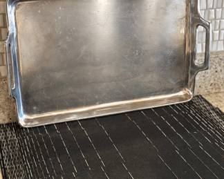Silver platter, several placemats