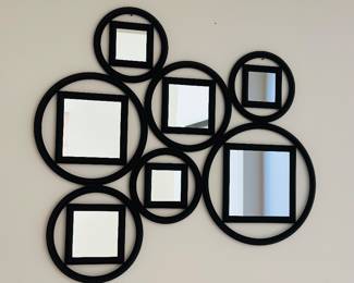 Geometric wall mirror