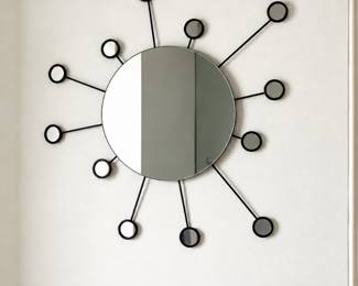 Modern sunburst wall mirror