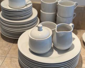 White dishes