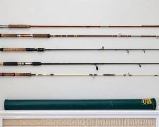 fly fishing rod, spinning rods
