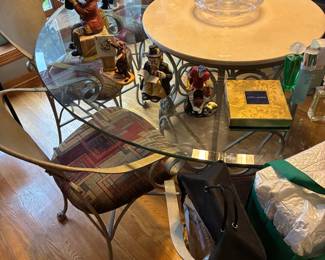 glass top dining room table
