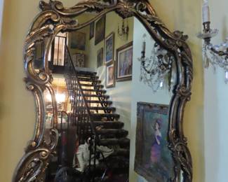 One of two matching mirrors.