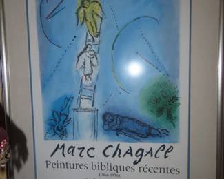 Marc Chagall frmed poster of "Jacobs Ladder"
