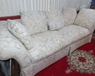 Off white fabric sofa.