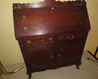 Drop down writing desk.
