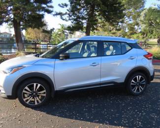 2019 Nissan Kick 5 door SUV, 4Cyl, 1.6 ltr. 27,500 miles. Auto Trans, Keyless Entry, Push Button Start, Alloy Wheels, Nissan Connect, Heated Seats, Backup Camera w 360 degree view, Lane Control, Bose Premium Audio System, Sirius XM, Cruise Control, Rear Spoiler, Fog and LED Lights etc.