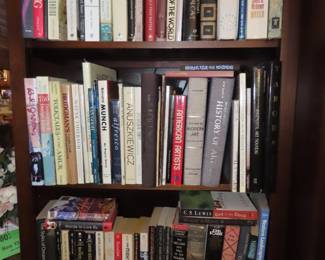 Art books and fiction.