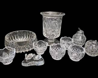 Crystal Vase, Bowls, Jam Jars, Swans,  More