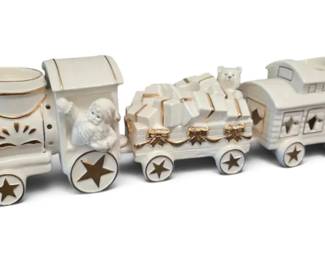 Mikasa Porcelain 3 Piece Candleholder Train Set