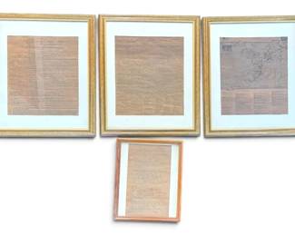 Framed Reproduction Historical Documents Of The United States