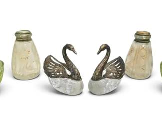 Vintage Swan Salt Cellars  Salt  Pepper Shakers