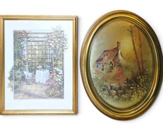 Floral Prints In Gold Frames
