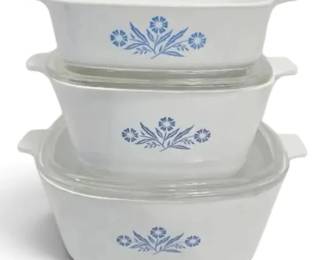 Corning Ware Blue Cornflower Casserole Dishes