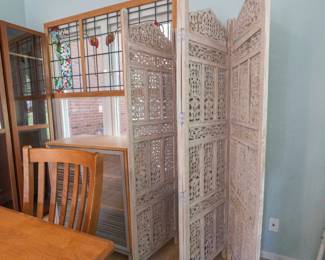 Ornate wood room divider