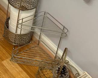 Bathroom storage and accessory shelves