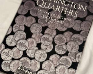 Coin collectors book with some coins